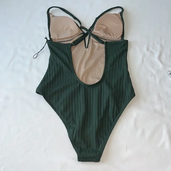 NWOT SHADE & SHORE ONE PIECE SWIMSUIT Sz M - Picture 4 of 12